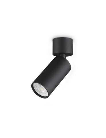 Ideal Lux Lampa Ścienna DYNAMITE AP1 MINI ROUND NERO Czarny 347646