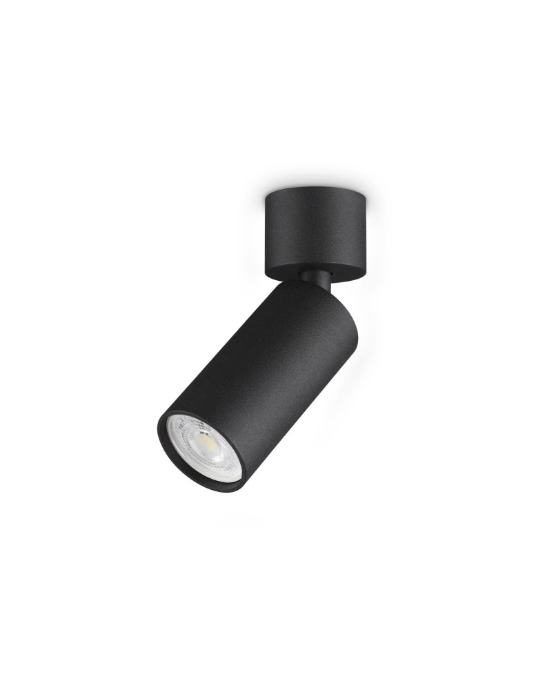Ideal Lux Lampa Ścienna DYNAMITE AP1 MINI ROUND NERO Czarny 347646