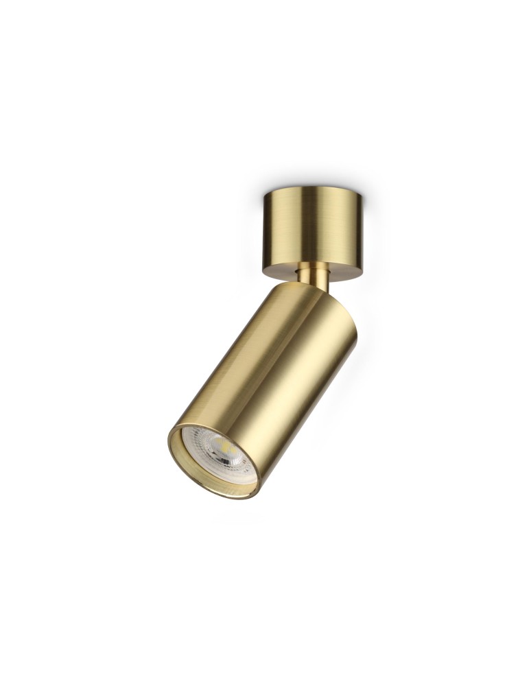 Ideal Lux Lampa Ścienna DYNAMITE AP1 MINI ROUND OTTONE Mosiądz 347653
