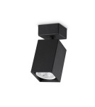 Ideal Lux Lampa Ścienna DYNAMITE AP1 SQUARE NERO Czarny 371191