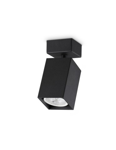 Ideal Lux Lampa Ścienna DYNAMITE AP1 SQUARE NERO Czarny 371191
