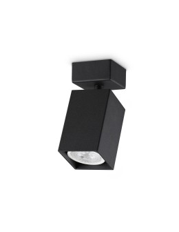 Ideal Lux Lampa Ścienna DYNAMITE AP1 SQUARE NERO Czarny 371191