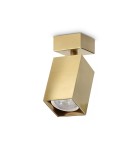 Ideal Lux Lampa Ścienna DYNAMITE AP1 SQUARE OTTONE Mosiądz 371214