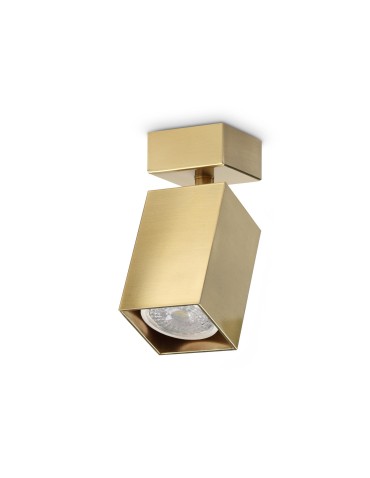 Ideal Lux Lampa Ścienna DYNAMITE AP1 SQUARE OTTONE Mosiądz 371214