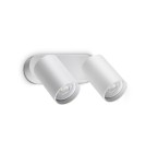 Ideal Lux Lampa Ścienna DYNAMITE AP2 ROUND BIANCO Biały 367378