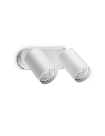Ideal Lux Lampa Ścienna DYNAMITE AP2 ROUND BIANCO Biały 367378