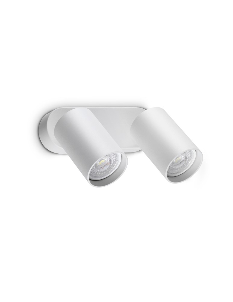 Ideal Lux Lampa Ścienna DYNAMITE AP2 ROUND BIANCO Biały 367378