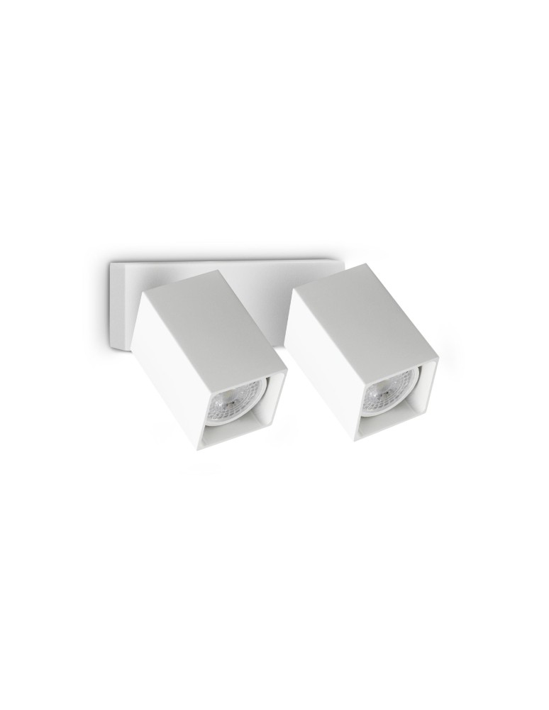 Ideal Lux Lampa Ścienna DYNAMITE AP2 SQUARE BIANCO Biały 371221