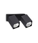 Ideal Lux Lampa Ścienna DYNAMITE AP2 SQUARE NERO Czarny 371238