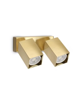Ideal Lux Lampa Ścienna DYNAMITE AP2 SQUARE OTTONE Mosiądz 371245