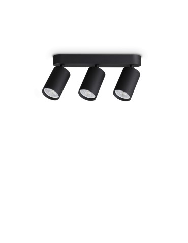 Ideal Lux Lampa Sufitowa DYNAMITE PL3 LINEAR ROUND NERO Czarny 371252