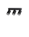 Ideal Lux Lampa Sufitowa DYNAMITE PL3 LINEAR ROUND NERO Czarny 371252