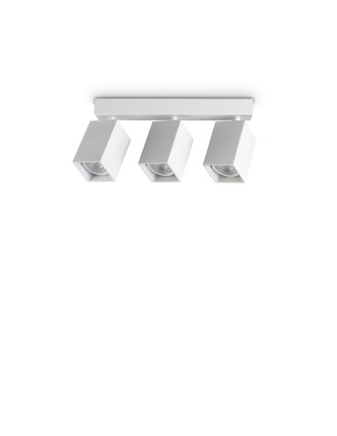 Ideal Lux Lampa Sufitowa DYNAMITE PL3 LINEAR SQUARE BIANCO Biały 367415