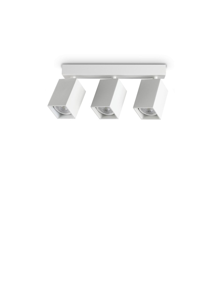Ideal Lux Lampa Sufitowa DYNAMITE PL3 LINEAR SQUARE BIANCO Biały 367415