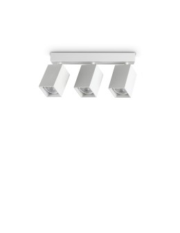Ideal Lux Lampa Sufitowa DYNAMITE PL3 LINEAR SQUARE BIANCO Biały 367415