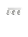 View Ideal Lux Lampa Sufitowa DYNAMITE PL3 LINEAR SQUARE BIANCO Biały 367415