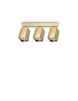 Ideal Lux Lampa Sufitowa DYNAMITE PL3 LINEAR SQUARE OTTONE Mosiądz 371283