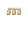 View Ideal Lux Lampa Sufitowa DYNAMITE PL3 LINEAR SQUARE OTTONE Mosiądz 371283