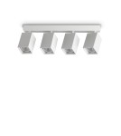 Ideal Lux Lampa Sufitowa DYNAMITE PL4 LINEAR SQUARE BIANCO Biały 367422