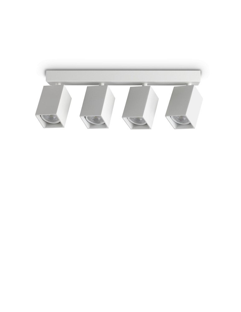 Ideal Lux Lampa Sufitowa DYNAMITE PL4 LINEAR SQUARE BIANCO Biały 367422