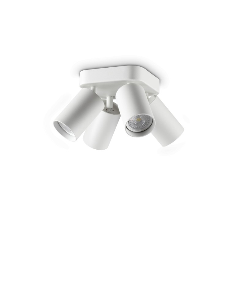 Ideal Lux Lampa Sufitowa DYNAMITE PL4 ROUND BIANCO Biały 367439