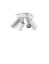 View Ideal Lux Lampa Sufitowa DYNAMITE PL4 ROUND BIANCO Biały 367439