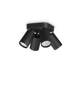 Ideal Lux Lampa Sufitowa DYNAMITE PL4 ROUND NERO Czarny 371290