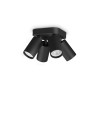 View Ideal Lux Lampa Sufitowa DYNAMITE PL4 ROUND NERO Czarny 371290