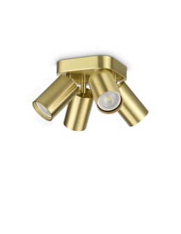 Ideal Lux Lampa Sufitowa DYNAMITE PL4 ROUND OTTONE Mosiądz 371306
