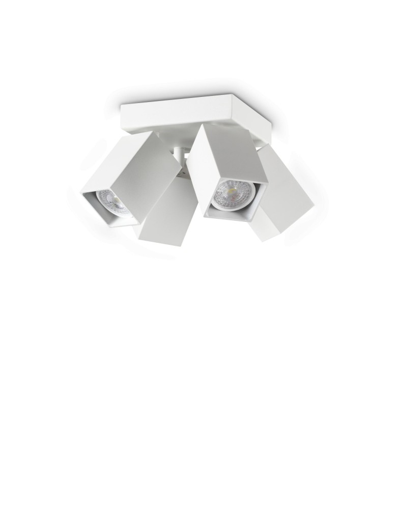 Ideal Lux Lampa Sufitowa DYNAMITE PL4 SQUARE BIANCO Biały 367446