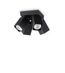 Ideal Lux Lampa Sufitowa DYNAMITE PL4 SQUARE NERO Czarny 371313