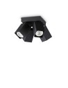 View Ideal Lux Lampa Sufitowa DYNAMITE PL4 SQUARE NERO Czarny 371313