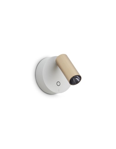 Ideal Lux Lampa Ścienna ELF AP ORO+BIANCO Biały/Złoty 347493
