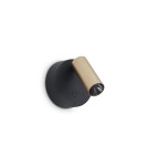 Ideal Lux Lampa Ścienna ELF AP ORO+NERO Czarny/Złoty 347486 Ideal Lux Lampa Ścienna ELF AP ORO+NERO Czarny/Złoty 347486