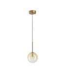 Ideal Lux Lampa Wisząca EQUINOXE SP1 D15 AMBRA SFUMATO Chrom 345345 Ideal Lux Lampa Wisząca EQUINOXE SP1 D15 AMBRA SFUMATO Chrom 345345