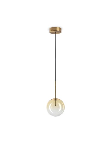 Ideal Lux Lampa Wisząca EQUINOXE SP1 D15 AMBRA SFUMATO Chrom 345345