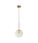 Ideal Lux Lampa Wisząca EQUINOXE SP1 D20 AMBRA SFUMATO Chrom 345352