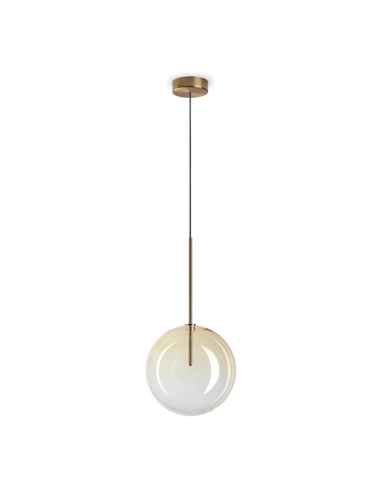 Ideal Lux Lampa Wisząca EQUINOXE SP1 D25 AMBRA SFUMATO Chrom 326368