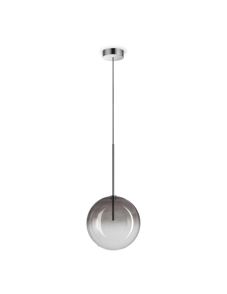 Ideal Lux Lampa Wisząca EQUINOXE SP1 D25 FUME' SFUMATO Chrom 345376