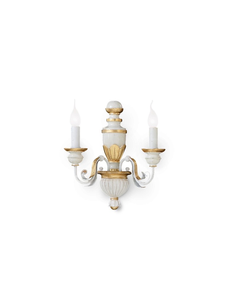 Ideal Lux Lampa Ścienna FIRENZE AP2 BIANCO Biały 012902