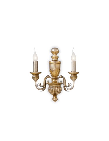 Ideal Lux Lampa Ścienna FIRENZE AP2 ORO Złoty 020846