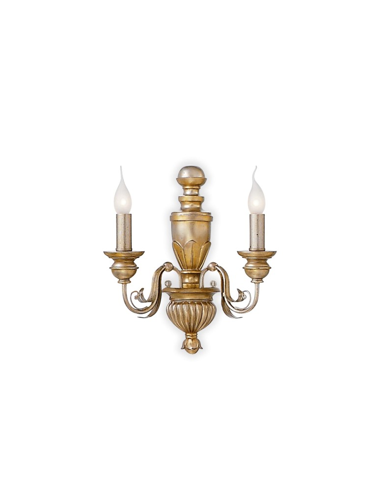 Ideal Lux Lampa Ścienna FIRENZE AP2 ORO Złoty 020846