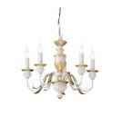 Ideal Lux Lampa Wisząca FIRENZE SP5 BIANCO Biały 012865