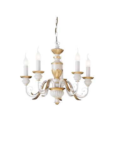 Ideal Lux Lampa Wisząca FIRENZE SP5 BIANCO Biały 012865