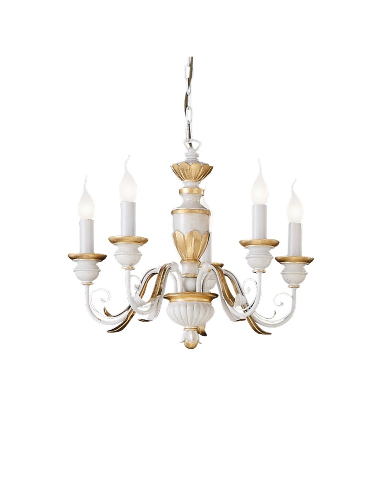 Ideal Lux Lampa Wisząca FIRENZE SP5 BIANCO Biały 012865