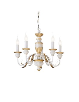 Ideal Lux Lampa Wisząca FIRENZE SP5 BIANCO Biały 012865