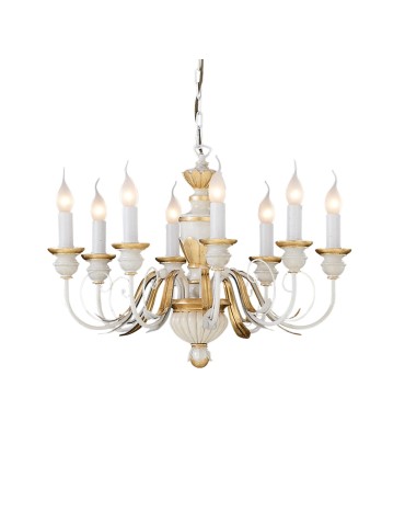 Ideal Lux Lampa Wisząca FIRENZE SP8 BIANCO Biały 012872