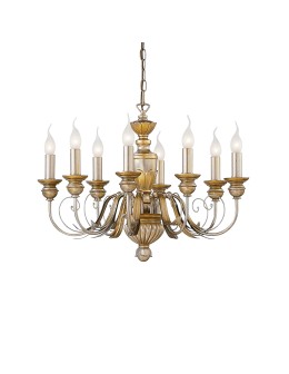 Ideal Lux Lampa Wisząca FIRENZE SP8 ORO Złoty 020839
