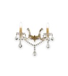 Ideal Lux Lampa Ścienna FLORIAN AP2 ORO Złoty/Mosiądz 035659