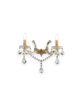 Ideal Lux Lampa Ścienna FLORIAN AP2 ORO Złoty/Mosiądz 035659